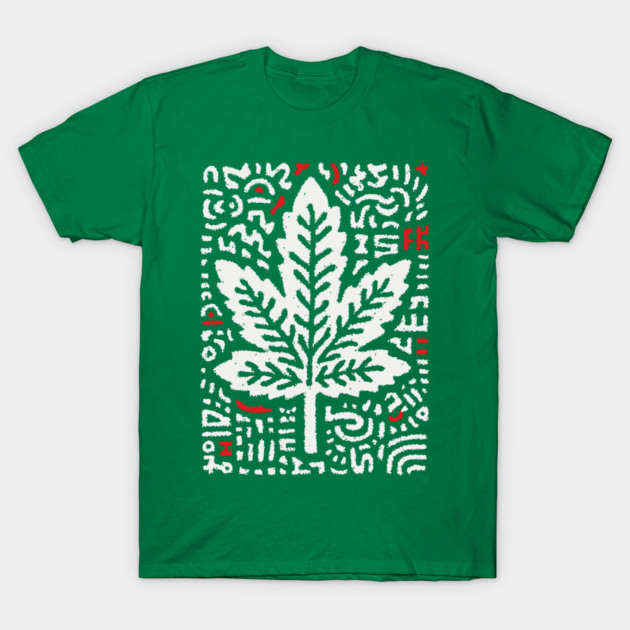 Botanical Leaf Graphic | Abstract Pattern Art T-Shirt by TuncGK