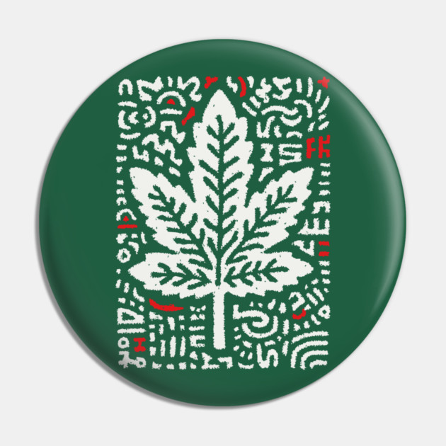 Botanical Leaf Graphic | Abstract Pattern Art Pin by TuncGK