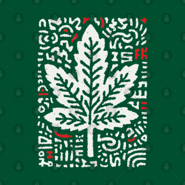 Botanical Leaf Graphic | Abstract Pattern Art by TuncGK