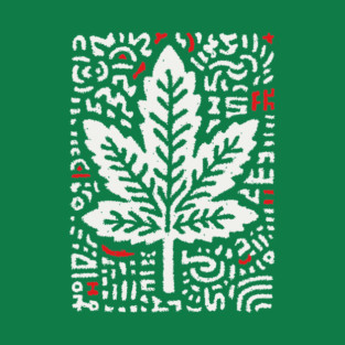 Botanical Leaf Graphic | Abstract Pattern Art T-Shirt