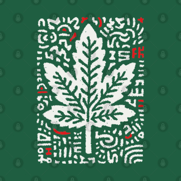 Botanical Leaf Graphic | Abstract Pattern Art by TuncGK