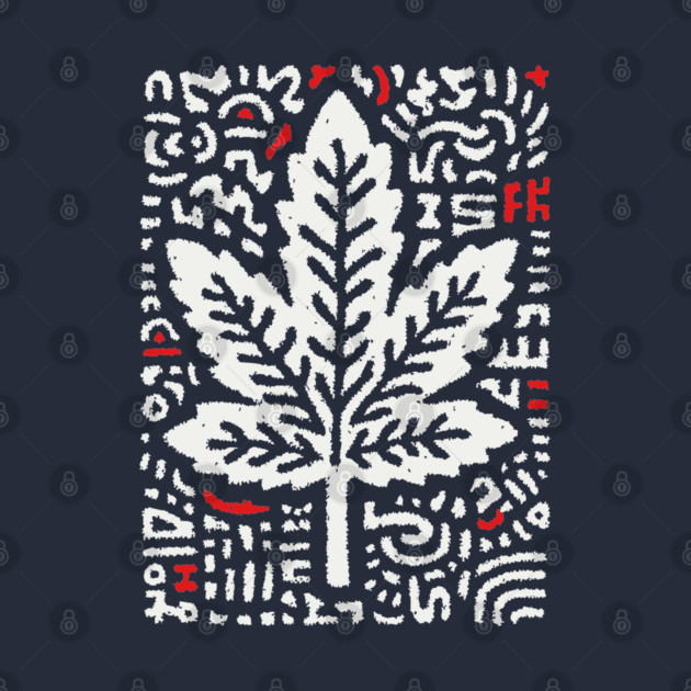 Botanical Leaf Graphic | Abstract Pattern Art by TuncGK