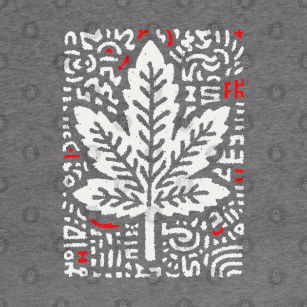 Botanical Leaf Graphic | Abstract Pattern Art by TuncGK