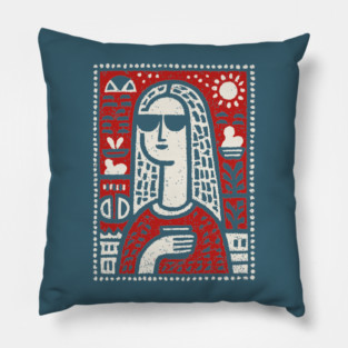 Modern Art History Parody | The Hipster Lisa Pillow