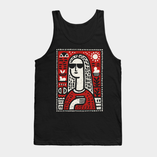 Modern Art History Parody | The Hipster Lisa Tank Top by TuncGK