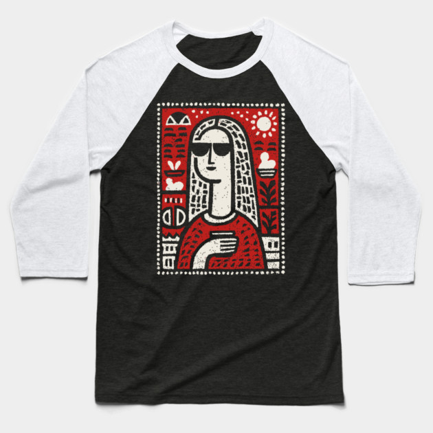 Modern Art History Parody | The Hipster Lisa Baseball T-Shirt by TuncGK