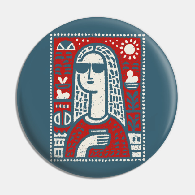 Modern Art History Parody | The Hipster Lisa Pin by TuncGK