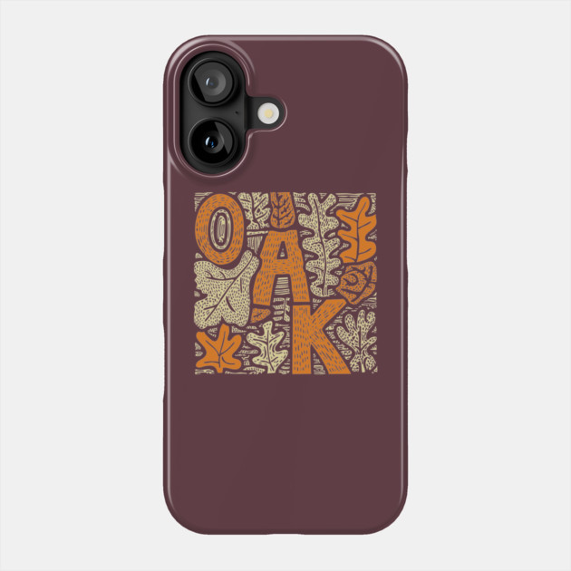 Celtic Oak Tree Typography | Druid Sacred Tree Phone Case by TuncGK