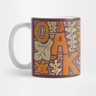 Celtic Oak Tree Typography | Druid Sacred Tree Mug