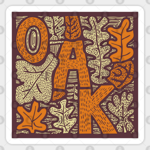 Celtic Oak Tree Typography | Druid Sacred Tree Sticker by TuncGK