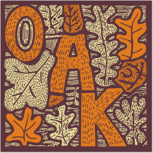 Celtic Oak Tree Typography | Druid Sacred Tree Posters and Art