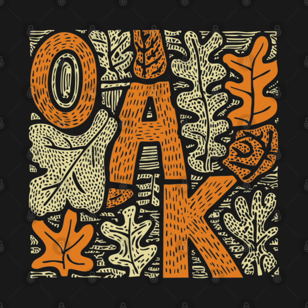 Celtic Oak Tree Typography | Druid Sacred Tree by TuncGK