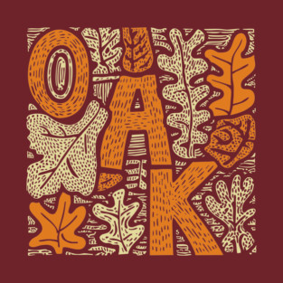 Celtic Oak Tree Typography | Druid Sacred Tree T-Shirt