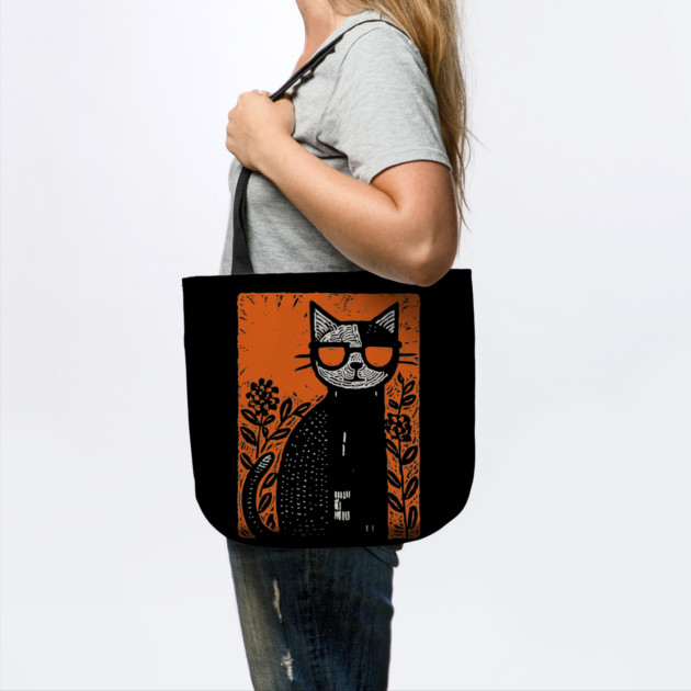 Retro Beatnik Cat | Mid-Century Modern Graphic by TuncGK