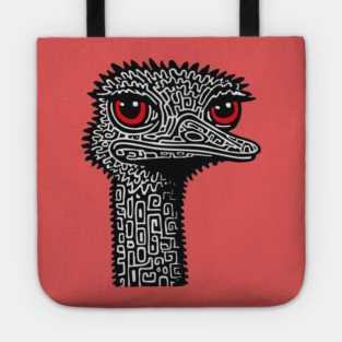 Hyper-Detailed Ostrich | Expressive Wildlife Portrait Tote