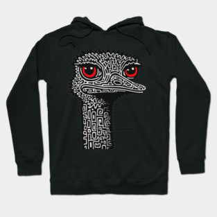 Hyper-Detailed Ostrich | Expressive Wildlife Portrait Hoodie