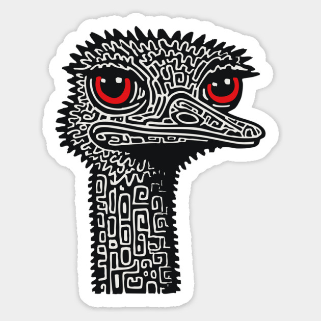 Hyper-Detailed Ostrich | Expressive Wildlife Portrait Magnet by TuncGK