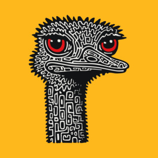 Hyper-Detailed Ostrich | Expressive Wildlife Portrait T-Shirt