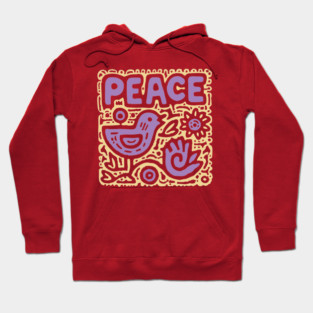 Groovy Peace and Love | 70s Hippie Graphic Hoodie
