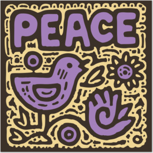 Groovy Peace and Love | 70s Hippie Graphic Posters and Art