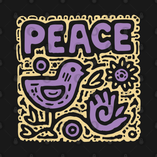 Groovy Peace and Love | 70s Hippie Graphic by TuncGK