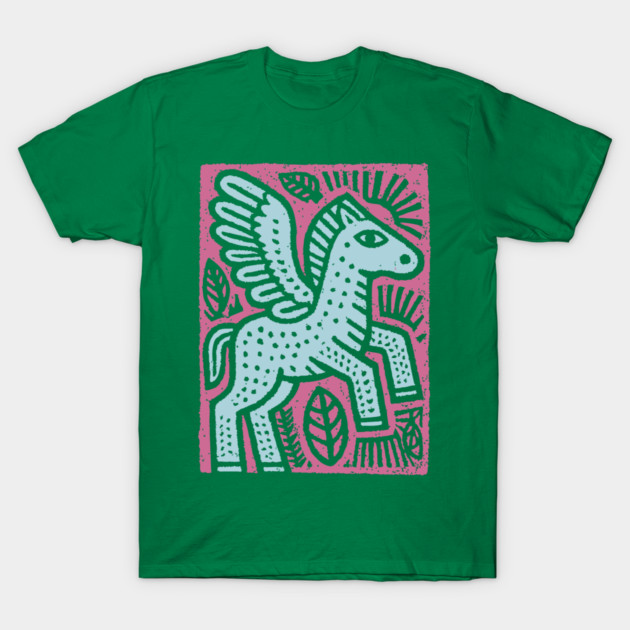 Mythical Pegasus | Bellerophon's Winged Horse T-Shirt by TuncGK