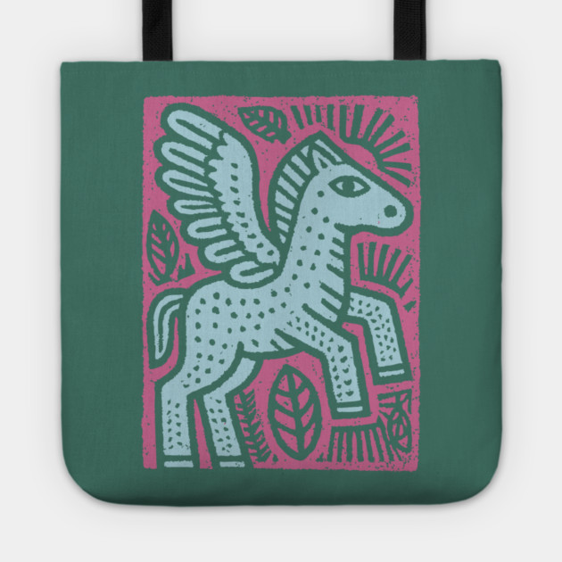 Mythical Pegasus | Bellerophon's Winged Horse Tote by TuncGK