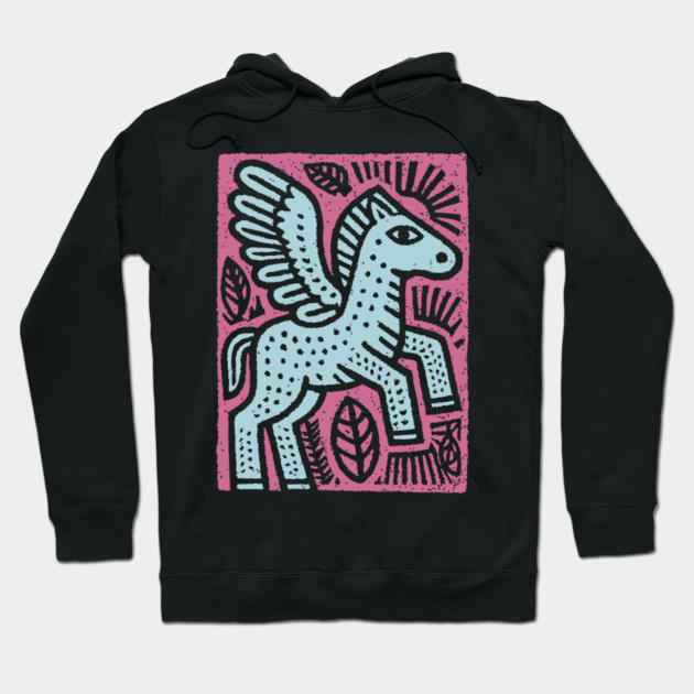 Mythical Pegasus | Bellerophon's Winged Horse Hoodie by TuncGK
