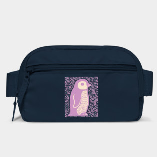 Psychedelic Purple Penguin | Abstract Pop Art Bird Bag