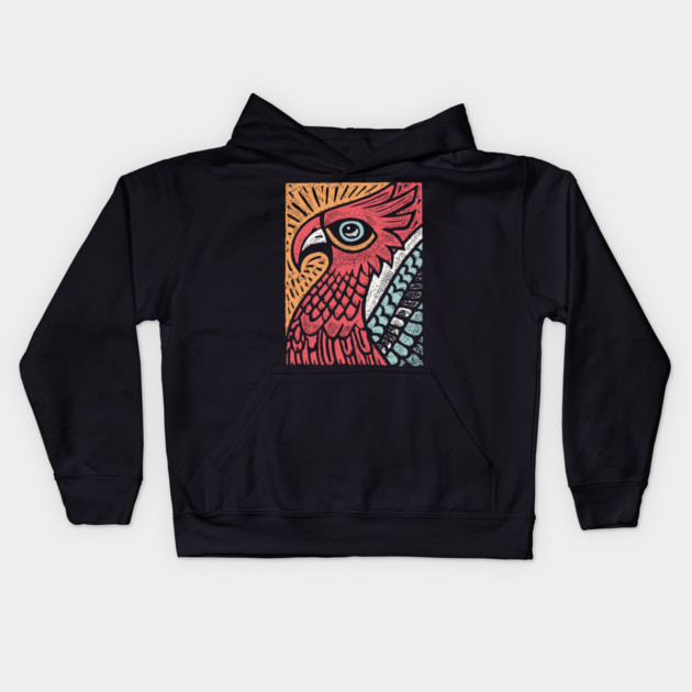 Mythical Phoenix Rising | Bennu Bird Inspired Kids Hoodie by TuncGK