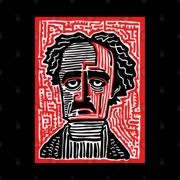 Edgar Allan Poe Portrait | Macabre Writer Graphic by TuncGK
