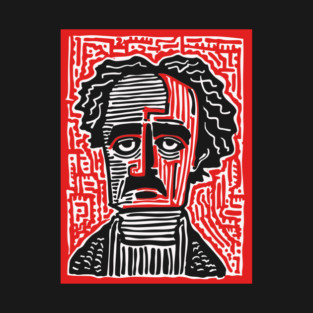 Edgar Allan Poe Portrait | Macabre Writer Graphic T-Shirt