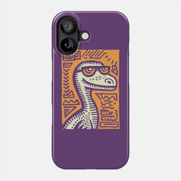 Tribal Raptor Dinosaur | Prehistoric Hunter Phone Case by TuncGK