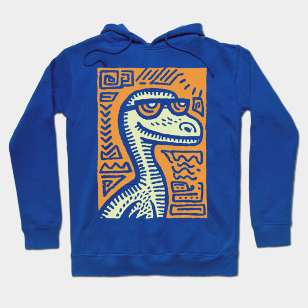 Tribal Raptor Dinosaur | Prehistoric Hunter Hoodie by TuncGK