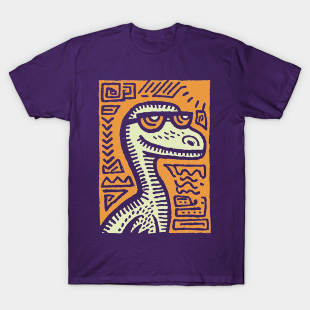 Tribal Raptor Dinosaur | Prehistoric Hunter T-Shirt by TuncGK