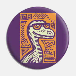Tribal Raptor Dinosaur | Prehistoric Hunter Pin