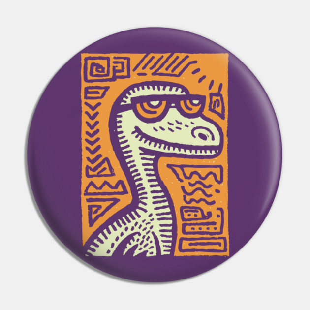 Tribal Raptor Dinosaur | Prehistoric Hunter Pin by TuncGK