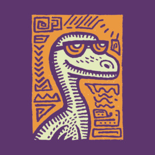Tribal Raptor Dinosaur | Prehistoric Hunter T-Shirt