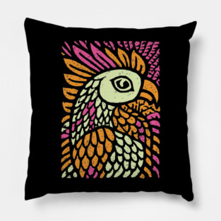 Psychedelic Rooster | Year of the Rooster Zodiac Pillow