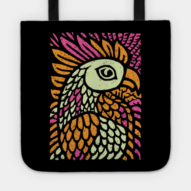 Psychedelic Rooster | Year of the Rooster Zodiac Tote by TuncGK