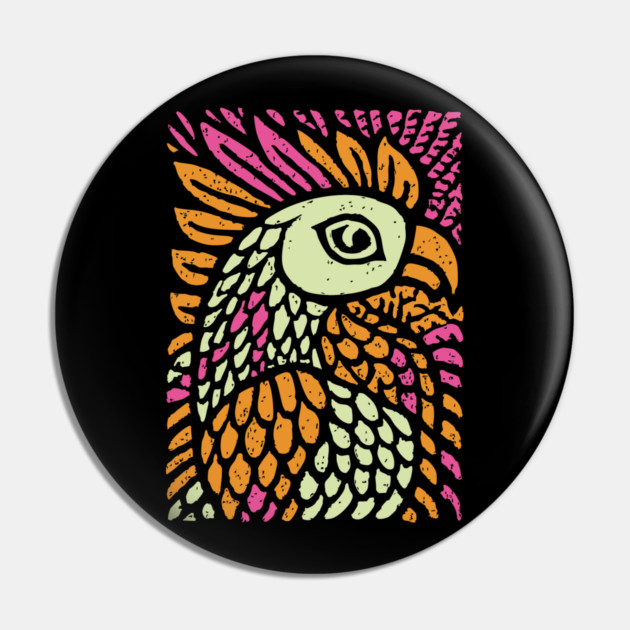 Psychedelic Rooster | Year of the Rooster Zodiac Pin by TuncGK