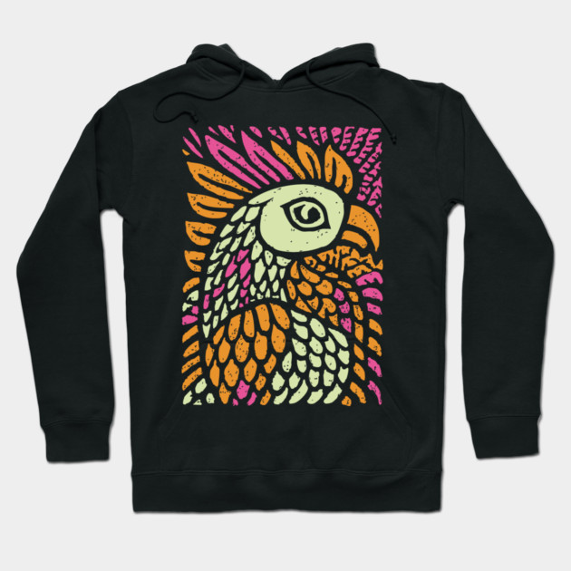 Psychedelic Rooster | Year of the Rooster Zodiac Hoodie by TuncGK