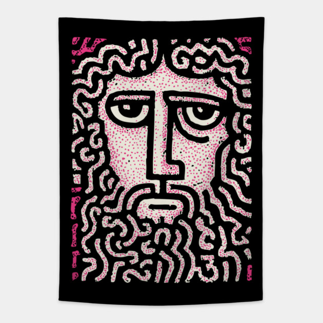 Abstract Crown of Thorns | Shroud of Turin Inspired Tapestry by TuncGK