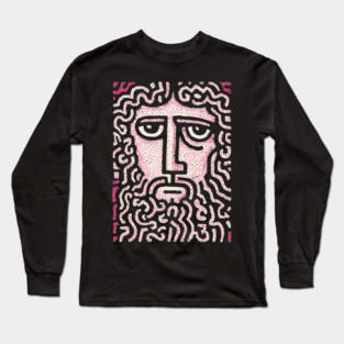 Abstract Crown of Thorns | Shroud of Turin Inspired Long Sleeve T-Shirt