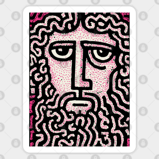 Abstract Crown of Thorns | Shroud of Turin Inspired Sticker by TuncGK