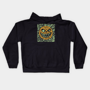 Creepy Grinning Orb | Psychedelic Monster Face Kids Hoodie