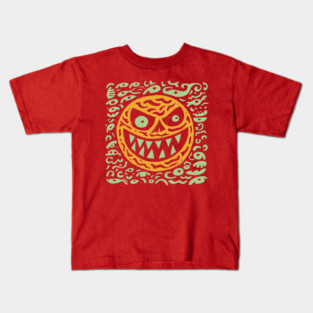 Creepy Grinning Orb | Psychedelic Monster Face Kids T-Shirt