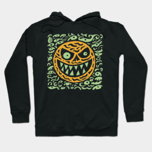 Creepy Grinning Orb | Psychedelic Monster Face Hoodie