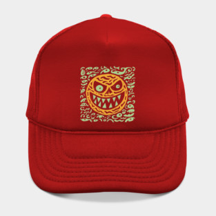 Creepy Grinning Orb | Psychedelic Monster Face Hat