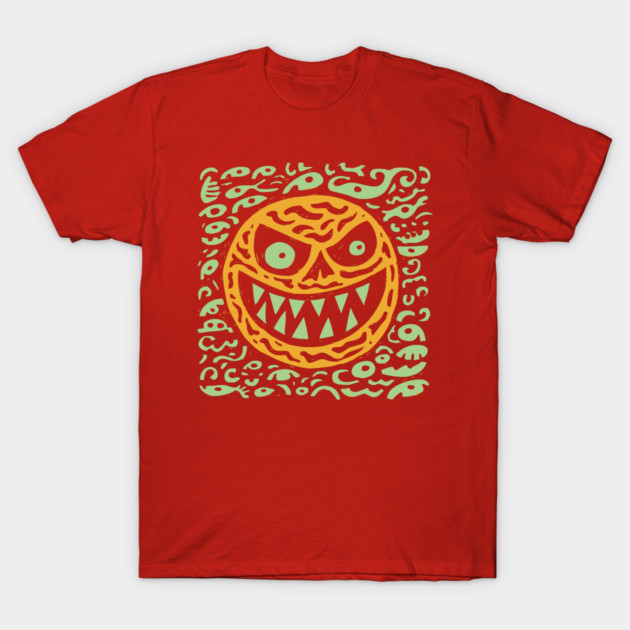 Creepy Grinning Orb | Psychedelic Monster Face T-Shirt by TuncGK
